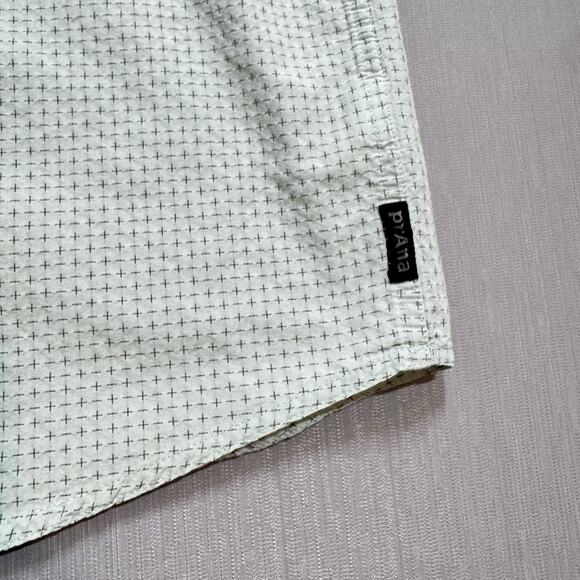 PrAna Short Sleeve Button Down Shirt Business Classic Climbing Men Large Hiking - Picture 5 of 9